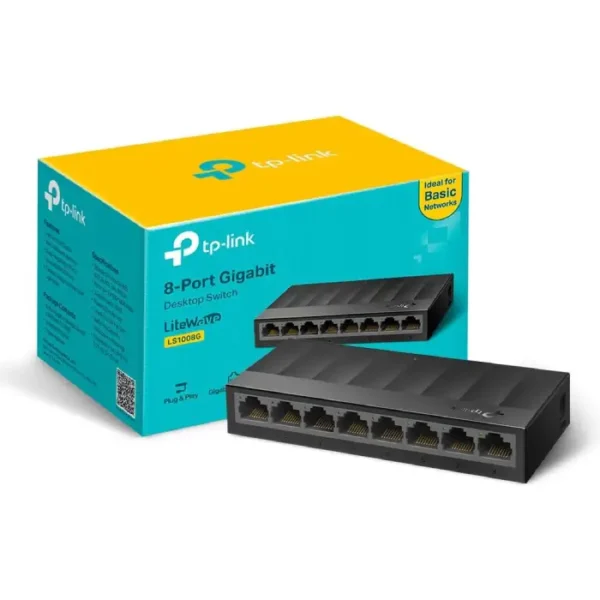 switch tp-link tl-ls1008g 8ports gigabit 10/100/000 mbps