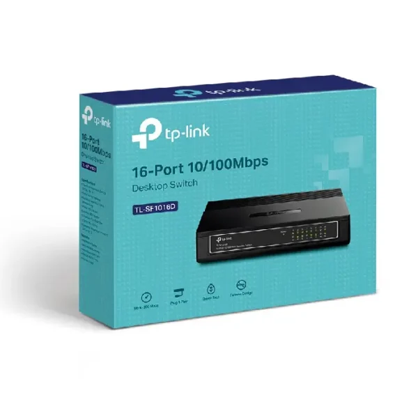 switch tp-link tl-sf1016d 16 ports 10/100 mbps