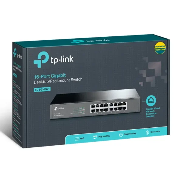 switch tp-link tl-sg1016d 16 ports 10/100/1000 mbps rackable