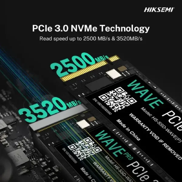 disque dur ssd pcie hiksemi wave pro 256go