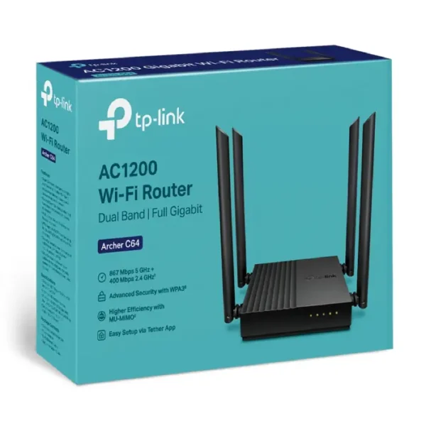 routeur point d'acces tp-link archer c64 wifi mu-mimo ac1200